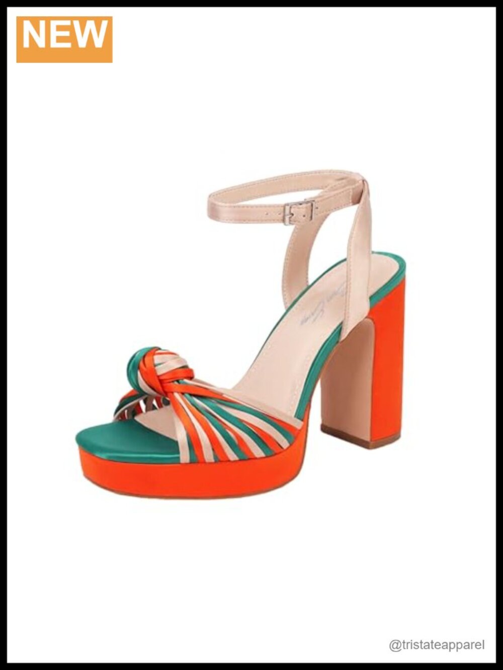 Strappy Platform Heels Square Open Toe Chunky Block Heeled Sandals
